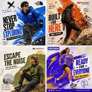 Outdoor Sportswear Advertising Grid