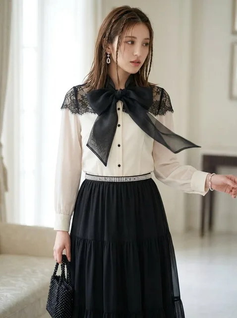 E-commerce Main Image - Elegant Black Organza Ribbon