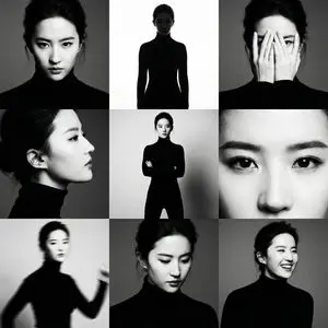 3x3 Black and White Photo Collage