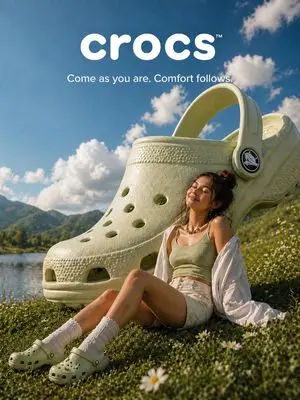 Surreal Crocs Summer Ad Poster