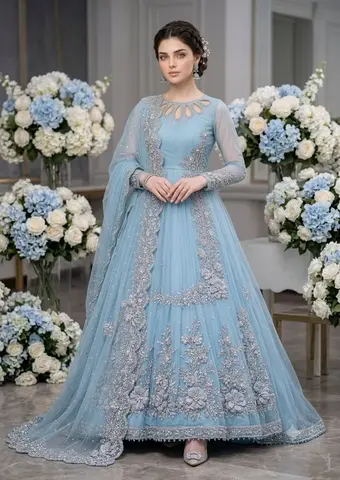 Pakistani Maxi Gown Fashion