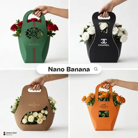 Minimalist branded flower packaging design for [brand], eco-friendly cardboard