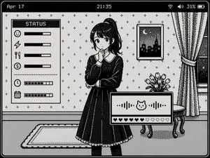 Retro Pixel Art UI Mockup