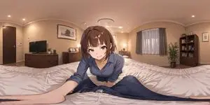 Anime VR Bedroom Encounter
