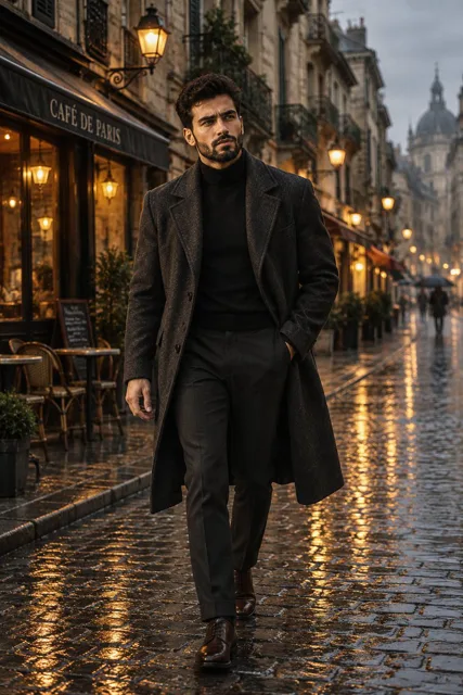 Social Media Post - Cinematic Rainy European Street Portrait
