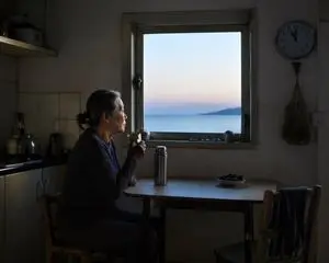 Contemplative Window View Portrait