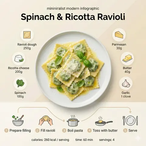 Minimalist Modern Recipe Infographic