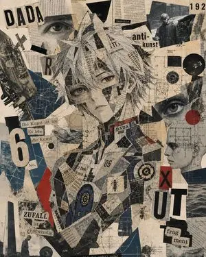 Dada Anime Collage Portrait