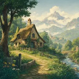 Fairytale Cottage in an Alpine Valley