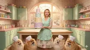 Wes Anderson-Inspired Sydney Sweeney Pastry Chef