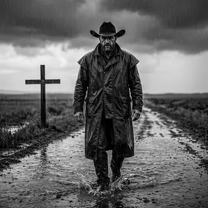 Rain-Soaked Anonymous Cowboy