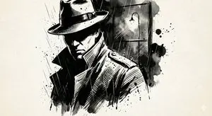 Inkstorm Noir Portrait with Controlled Splatter