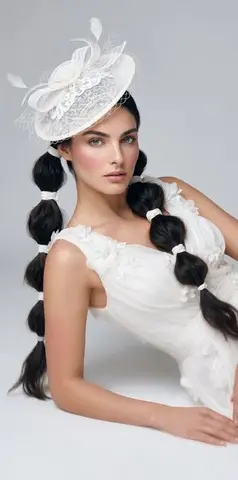 Editorial Bridal Portrait with Fascinator