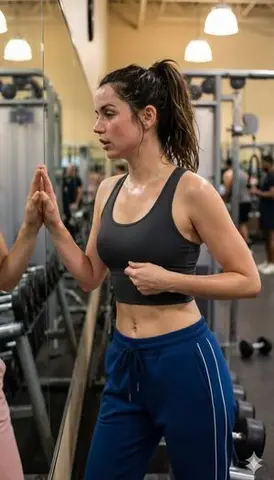 Determined Woman After Intense Workout