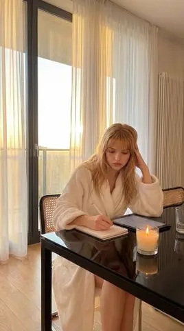 Cozy Golden Hour Writing Scene Prompt