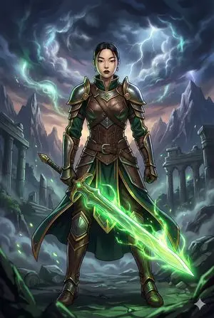 Combining image generation prompts for a fantasy card style