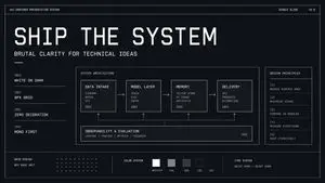 Brutalist Technical System Slide