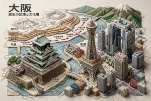 Embroidered 3D Isometric Cityscape Textile Art