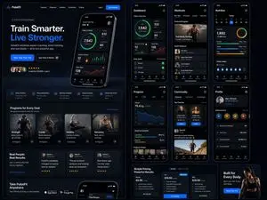 Fitness SaaS Landing Page UI