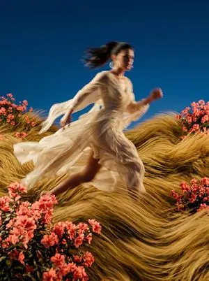 Surreal Motion Blur Floral Landscape