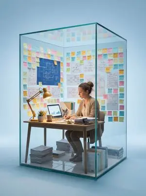 Macro Photography of Subject in Glass Workspace