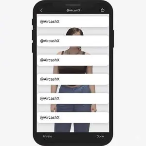 Studio Portrait with Digital UI Overlay