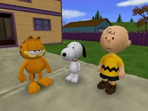 3D Cartoon Crossover Suburban Scene