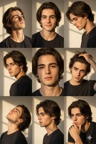 Golden Hour Portrait Collage Long Straight Hair Worn Loose