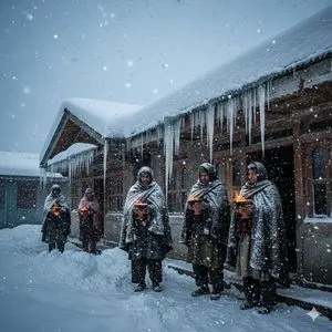 8K Ultra-Realistic Kashmir Winter Scene Prompt