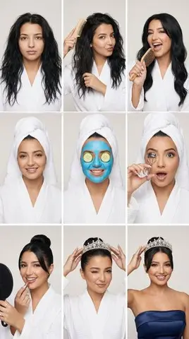 Glam Spa to Tiara Story Grid (3x3 Identity Lock)