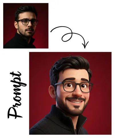 high-quality 3D avatar of the person in the uploaded