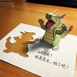 Paper Art Cutout Effect Prompt