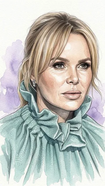 Editorial Watercolor Portrait Illustration