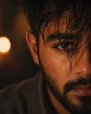 Moody Cinematic Close-up Male Portrait