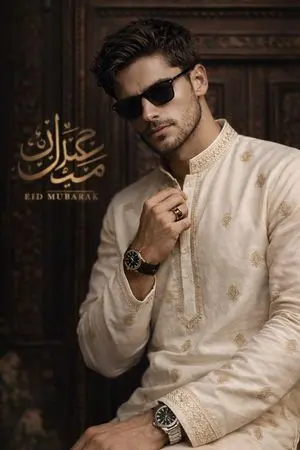 Eid Mubarak Cinematic Fashion Portrait