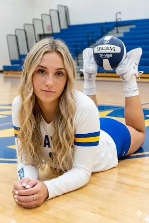 Photorealistic Volleyball Player Pose