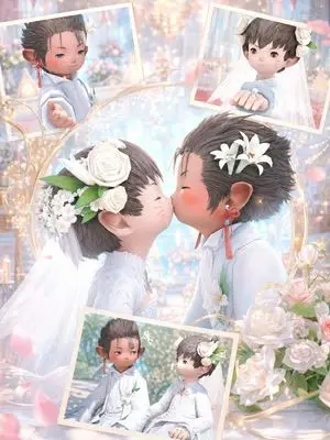 Fantasy Chibi Wedding Collage