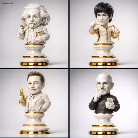 A hyper-detailed 3D render of a collectible chess piece