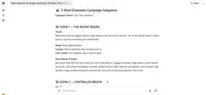 7-Shot Cinematic Campaign Sequence Prompt