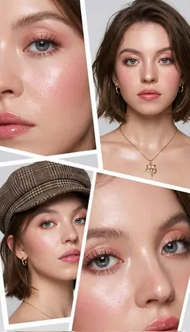 4-Panel Korean Beauty Editorial Collage Prompt (Glass Skin)