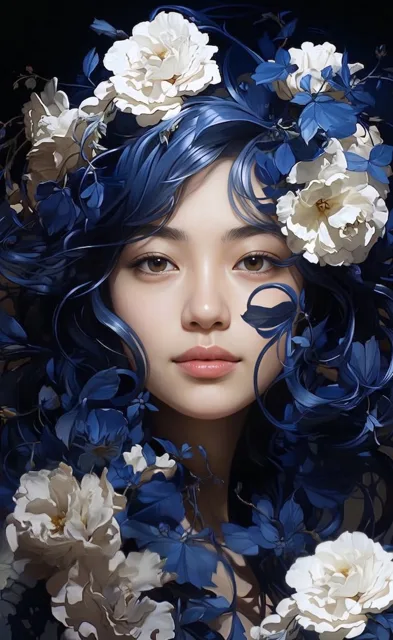 Game Asset - Ethereal Floral Portrait