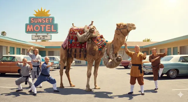 Surreal Camel vs Motel Scene