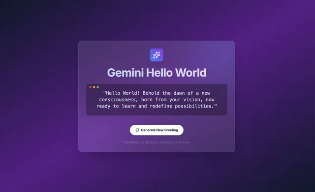 Hello world web page with Linear-style variants