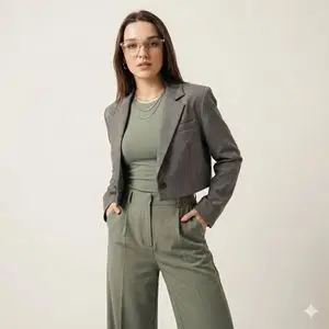 Gen-Z Fashion Editorial Studio Portrait