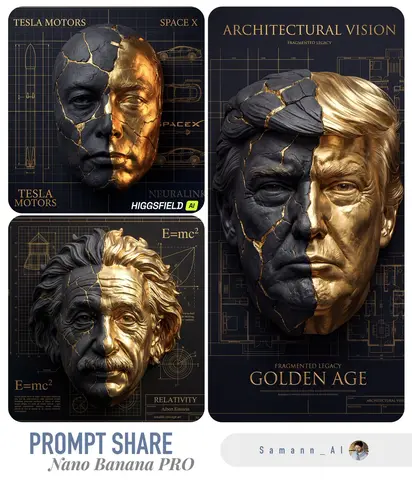 A high-detail artistic 3D portrait of the person in
