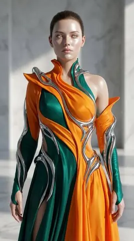 Biomorphic Art and Realism AI Woman Prompt