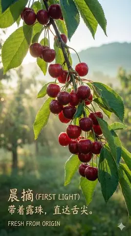 Luxury Cherry Product Photography Prompt (Black Diamond)