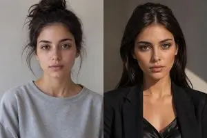 Side-by-Side Glow-Up Portrait