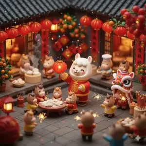 Cute Popmart Chinese New Year Llama