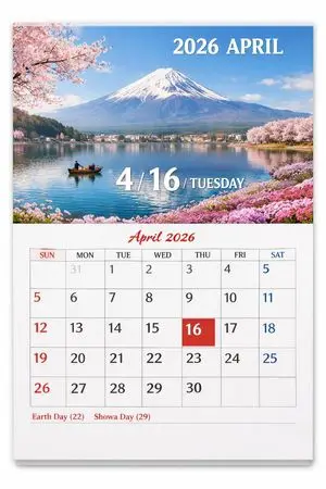 Scenic Wall Calendar Page